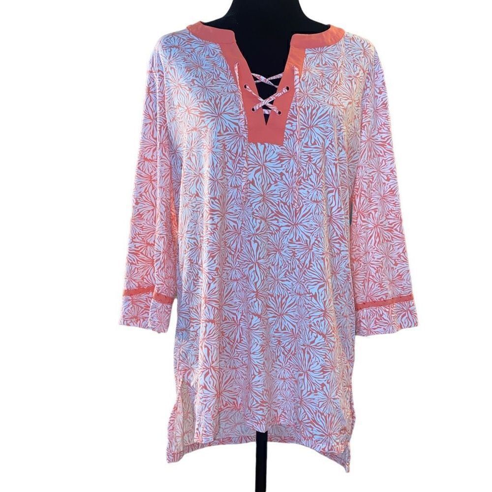 Southern‎ Tide Hailey Printed Performance Tunic in Conch Shell Sz Medium
